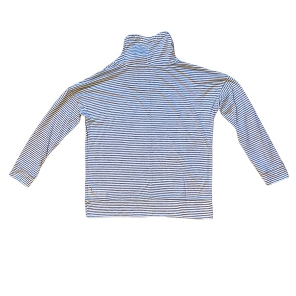 Calvin Klein Gray And White Striped Long Sleeve Turtle Neck - Picture 2 of 5